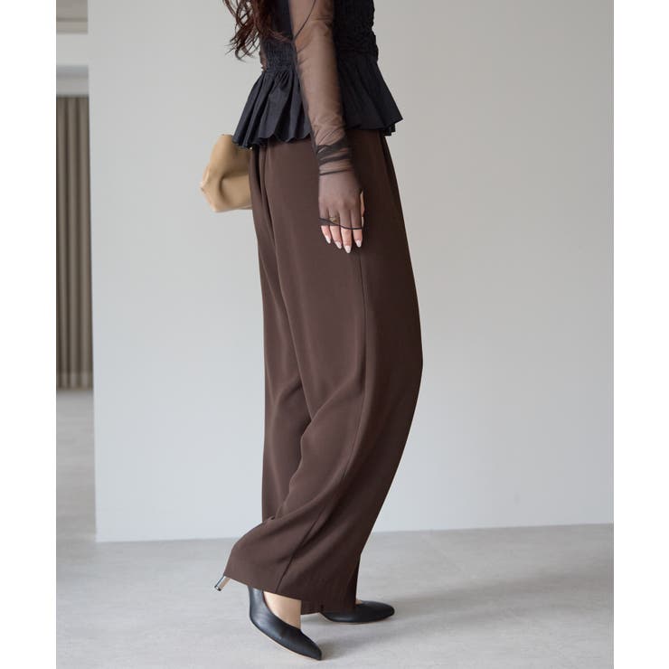 バルーンスリーブブラウス+ワイドパンツ | PREFERIR | 詳細画像17 