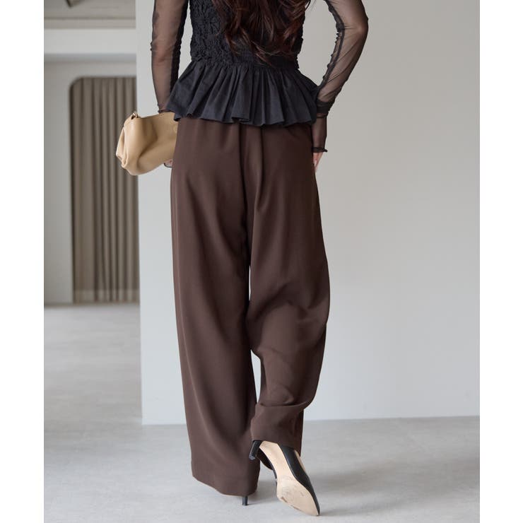 バルーンスリーブブラウス+ワイドパンツ | PREFERIR | 詳細画像18 