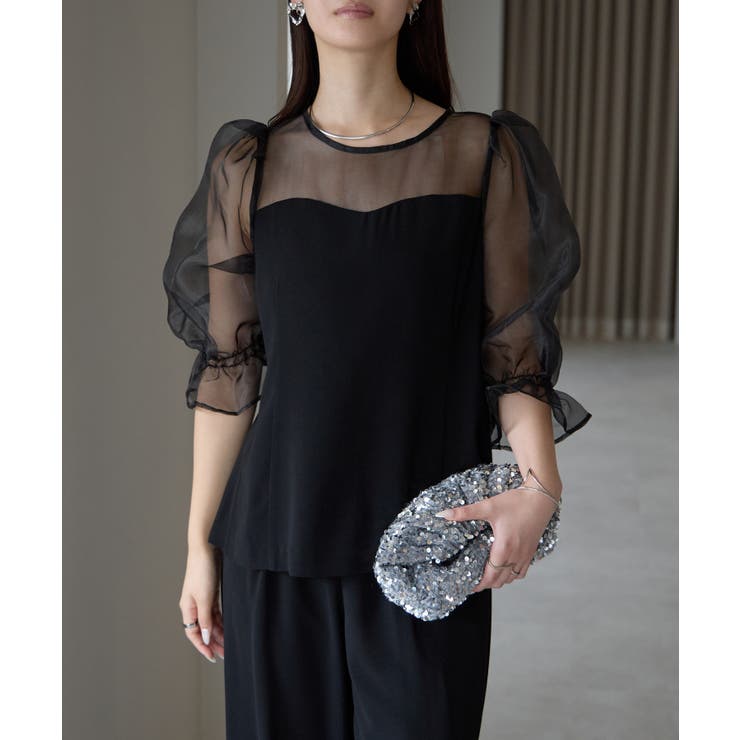 バルーンスリーブブラウス+ワイドパンツ | PREFERIR | 詳細画像22 