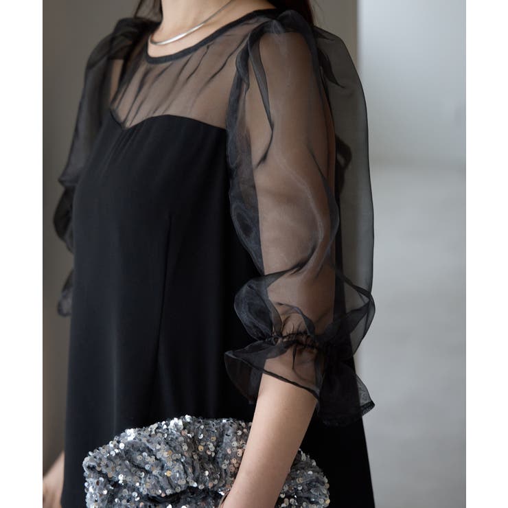 バルーンスリーブブラウス+ワイドパンツ | PREFERIR | 詳細画像30 