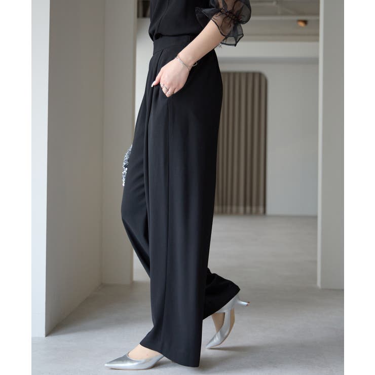 バルーンスリーブブラウス+ワイドパンツ | PREFERIR | 詳細画像33 