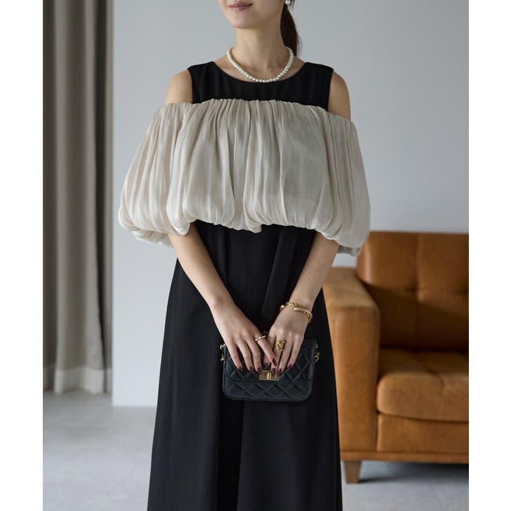 バルーンスヌード＋ノースリーブドレス | PREFERIR | 詳細画像1 