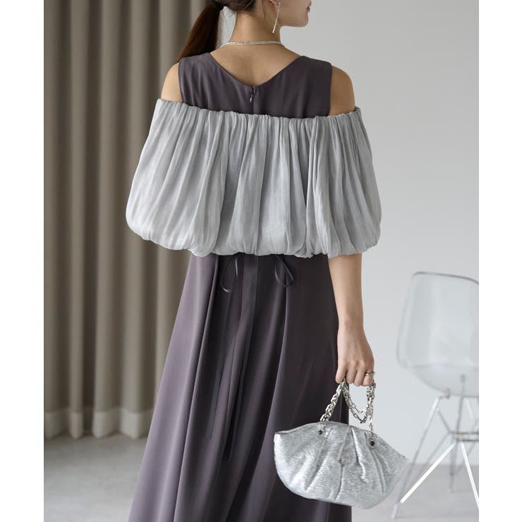 バルーンスヌード＋ノースリーブドレス | PREFERIR | 詳細画像17 