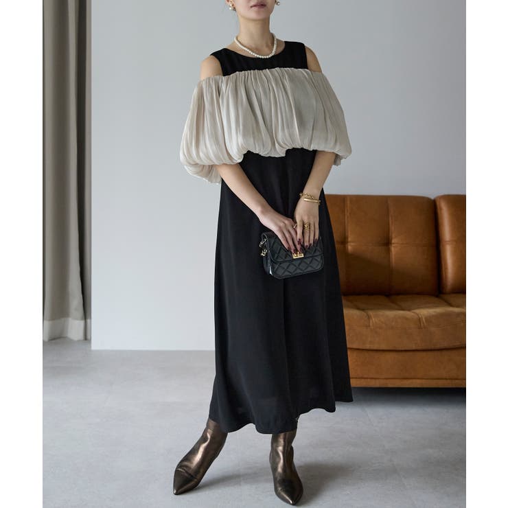 バルーンスヌード＋ノースリーブドレス | PREFERIR | 詳細画像5 