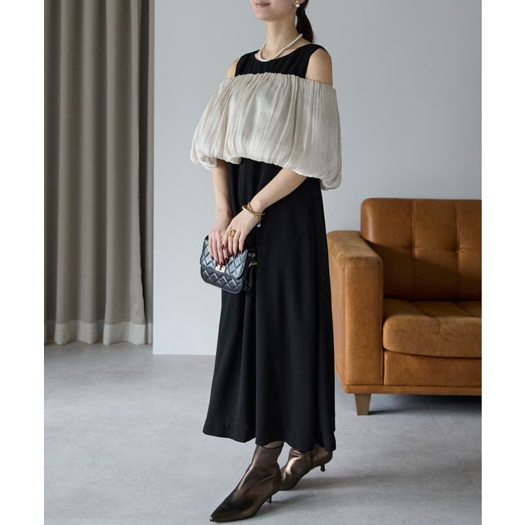 バルーンスヌード＋ノースリーブドレス | PREFERIR | 詳細画像6 