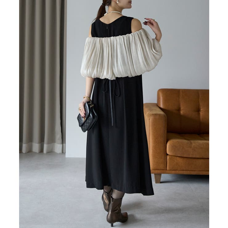 バルーンスヌード＋ノースリーブドレス | PREFERIR | 詳細画像7 