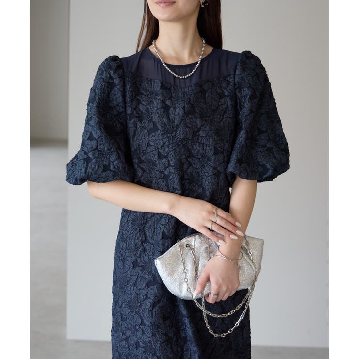 プレフェリール（PREFERIR）/バルーンスリーブドレス　フクレジャガード フクレジャガードバルーンスリーブドレス[品番：PSTW0000042