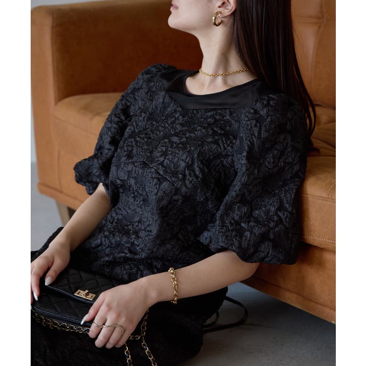 フクレジャガードバルーンスリーブドレス | PREFERIR | 詳細画像9 