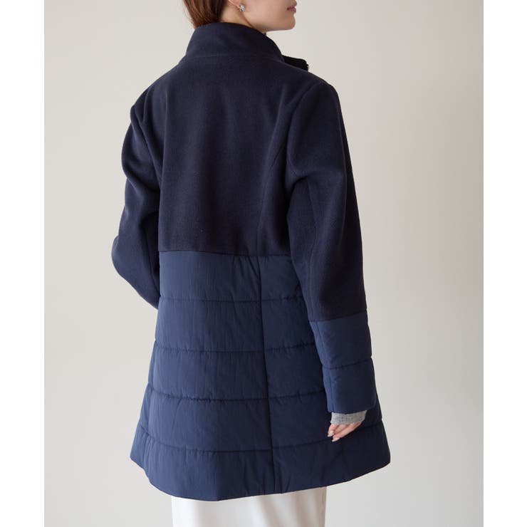 中わた切り替えスタンドカラーAラインハーフコート | PREFERIR | 詳細画像17 