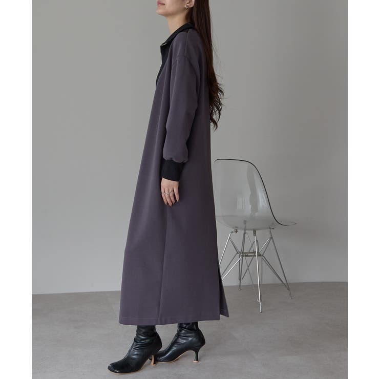 配色ジップアップカットソーワンピース | PREFERIR | 詳細画像15 