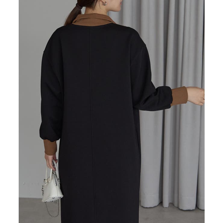 配色ジップアップカットソーワンピース | PREFERIR | 詳細画像6 