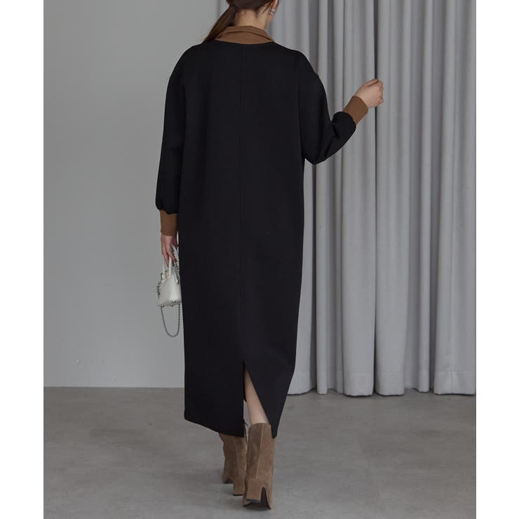 配色ジップアップカットソーワンピース | PREFERIR | 詳細画像8 