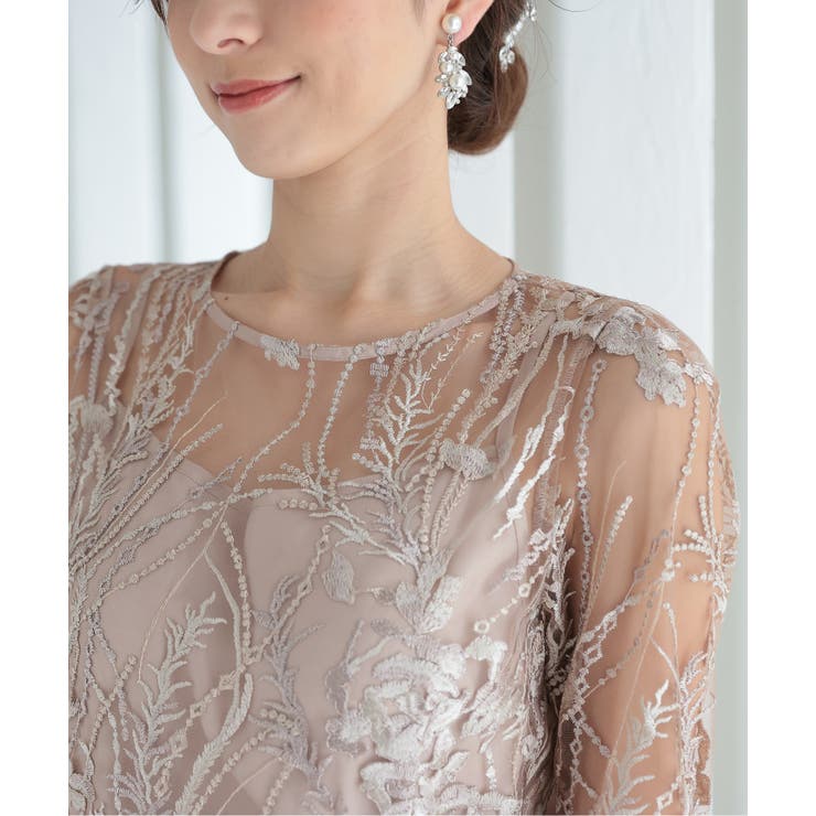 シアーレース結婚式パーティードレス | PREFERIR | 詳細画像19 