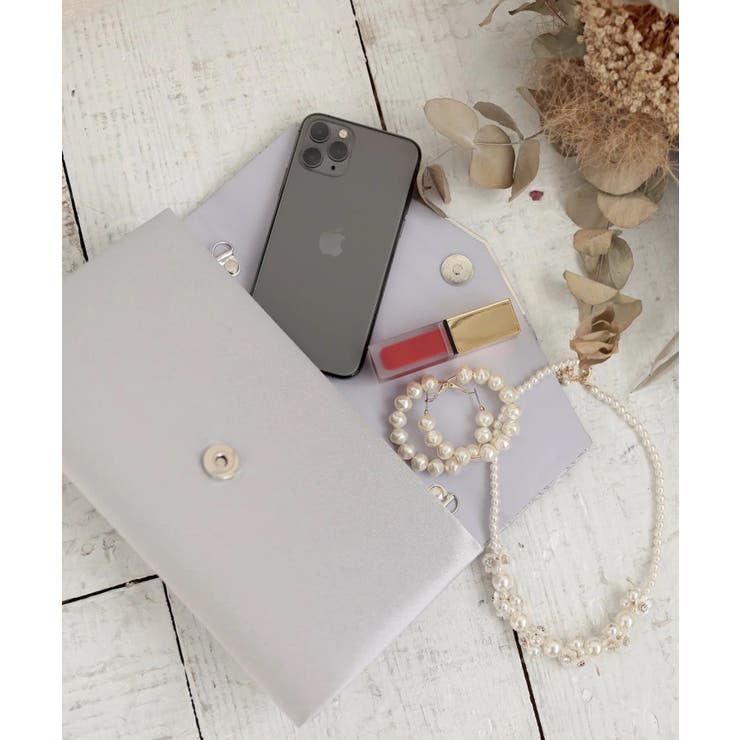 3WAYサテン プリーツパーティークラッチバッグ | PREFERIR | 詳細画像7 