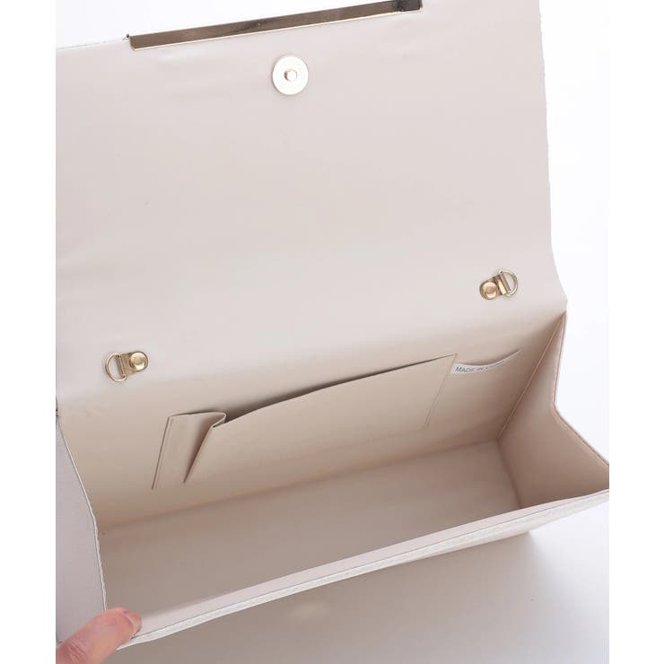 3WAYサテンプリーツ切り替えパーティークラッチバッグ | PREFERIR | 詳細画像11 