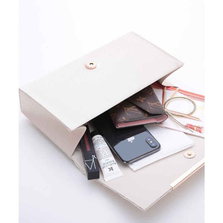 3WAYサテンプリーツ切り替えパーティークラッチバッグ | PREFERIR | 詳細画像12 