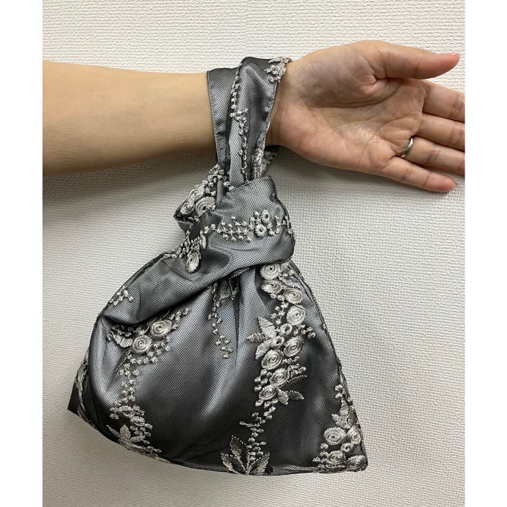 刺しゅうワンハンドル巾着バッグ | PREFERIR | 詳細画像3 