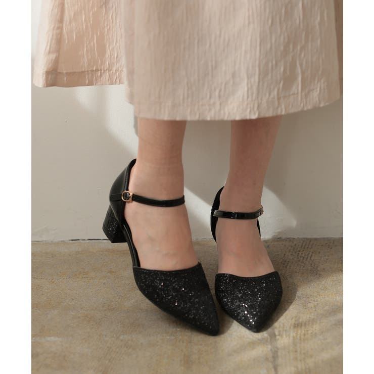 グリッターチャンキーヒールパンプス | PREFERIR | 詳細画像11 