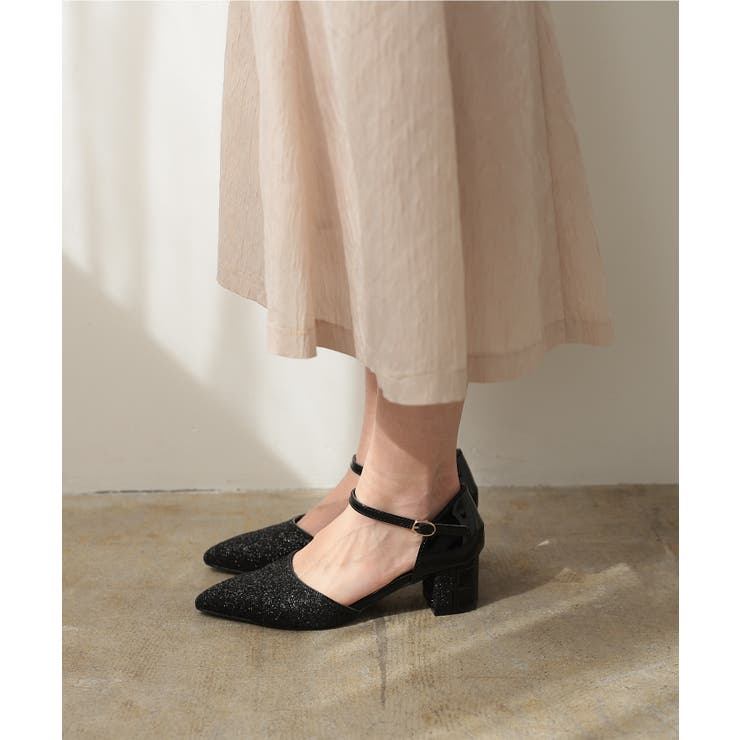 グリッターチャンキーヒールパンプス | PREFERIR | 詳細画像12 