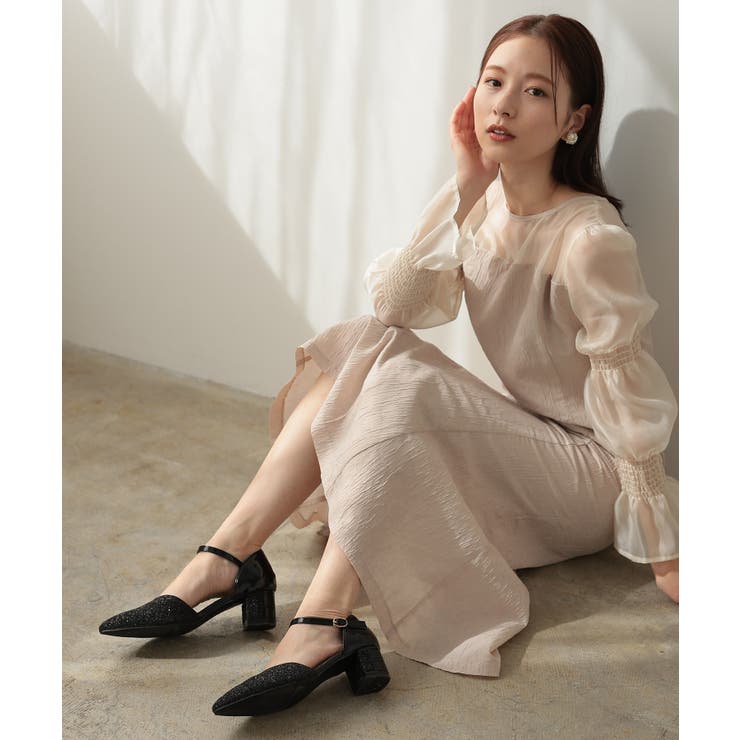 グリッターチャンキーヒールパンプス | PREFERIR | 詳細画像15 