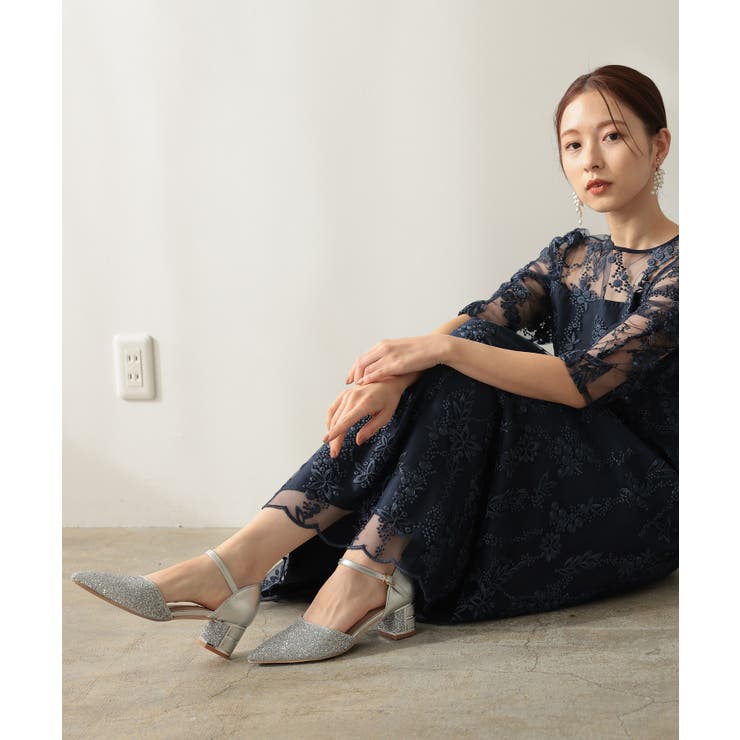 グリッターチャンキーヒールパンプス | PREFERIR | 詳細画像9 