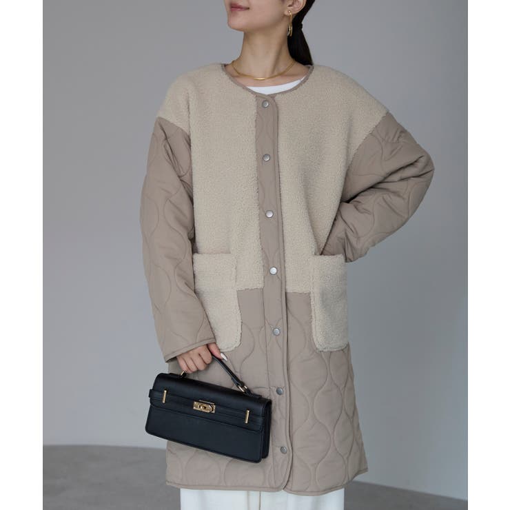 キルティングボアコート | PREFERIR | 詳細画像10 