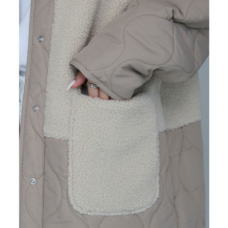 キルティングボアコート | PREFERIR | 詳細画像12 