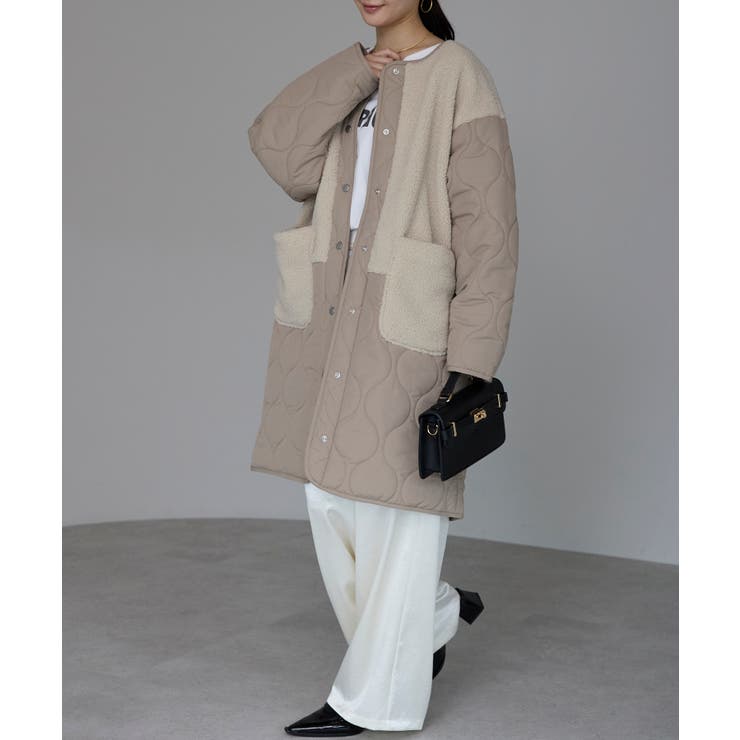 キルティングボアコート | PREFERIR | 詳細画像7 