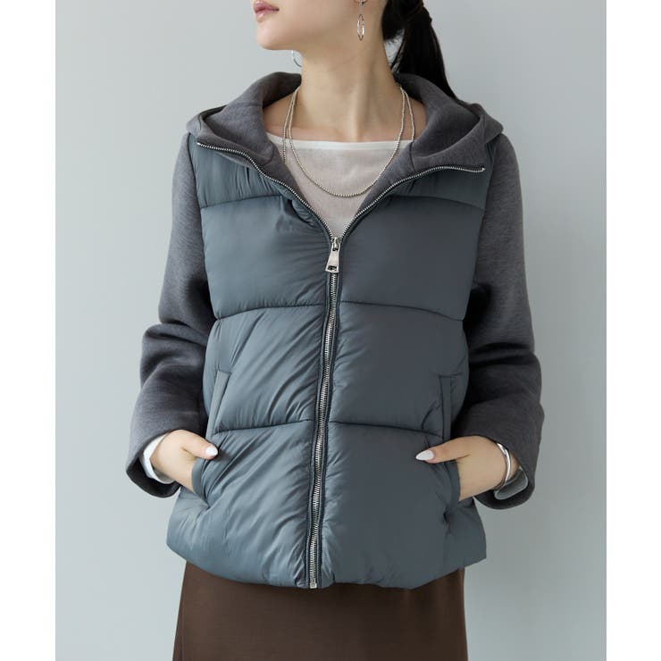 グレー | 中わた切り替えブルゾン | PREFERIR