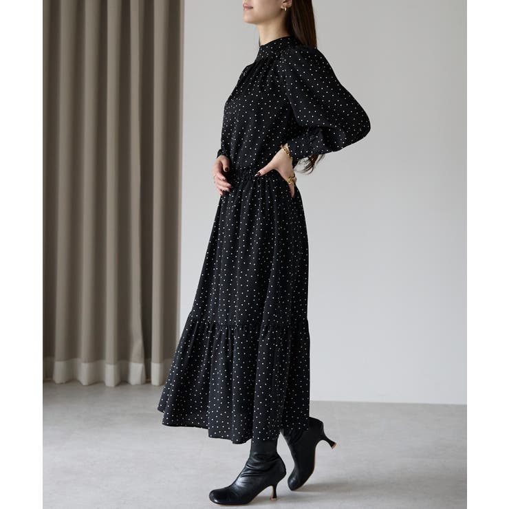 ドット柄2WAYボウタイブラウス | PREFERIR | 詳細画像16 