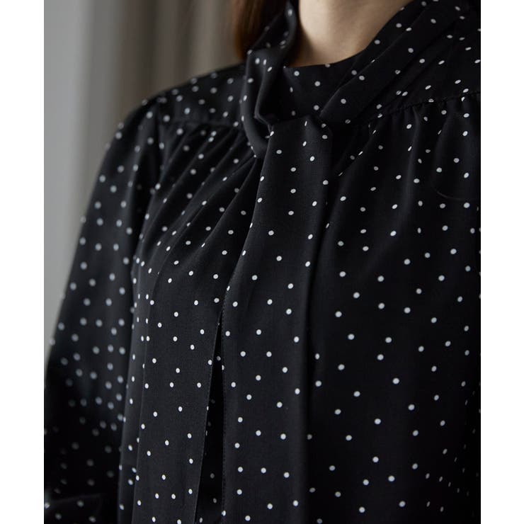 ドット柄2WAYボウタイブラウス | PREFERIR | 詳細画像20 