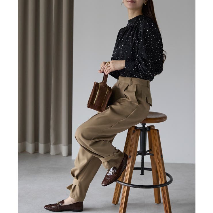 ドット柄2WAYボウタイブラウス | PREFERIR | 詳細画像22 
