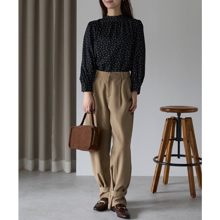 ドット柄2WAYボウタイブラウス | PREFERIR | 詳細画像25 