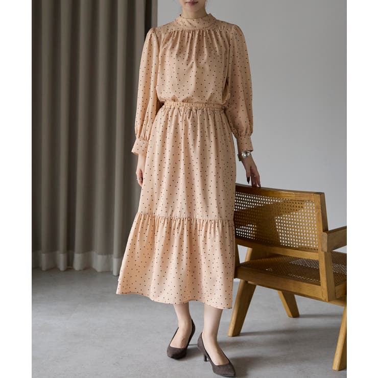 ドット柄2WAYボウタイブラウス | PREFERIR | 詳細画像9 