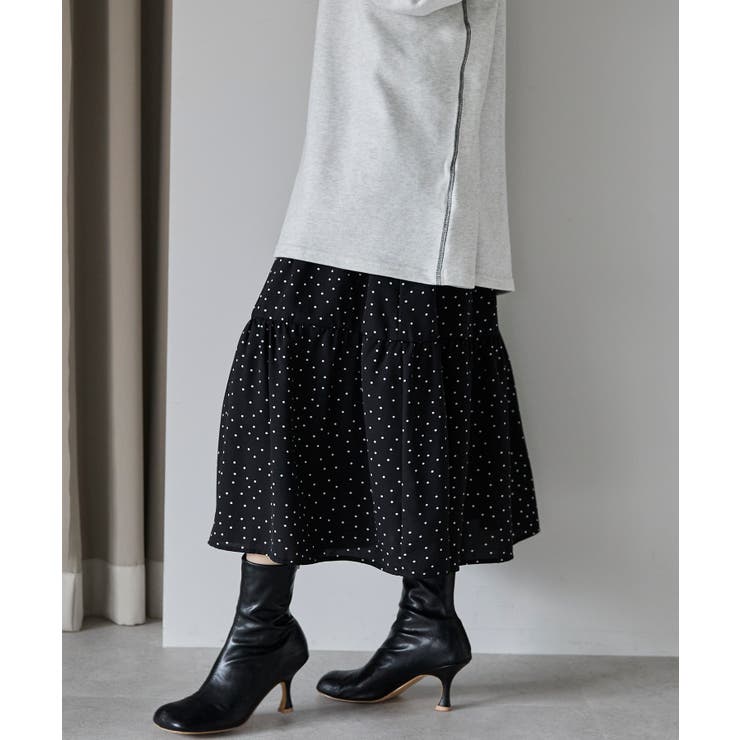 ドット柄ティアードスカート | PREFERIR | 詳細画像19 
