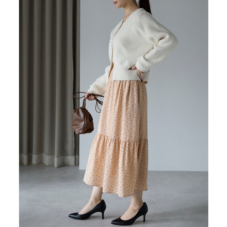 ドット柄ティアードスカート | PREFERIR | 詳細画像2 