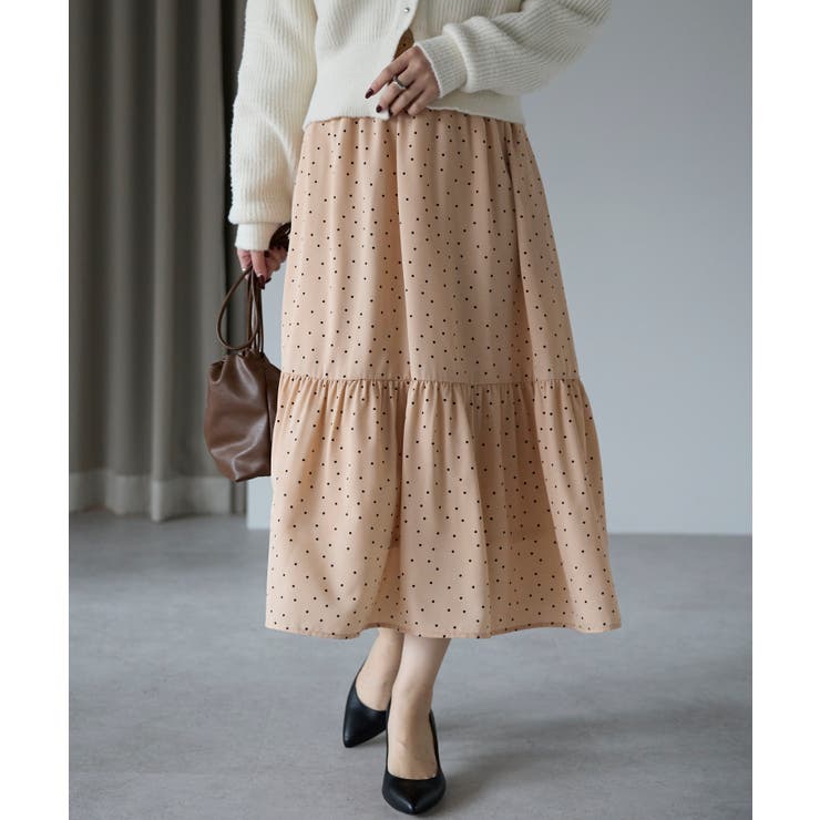 ドット柄ティアードスカート | PREFERIR | 詳細画像7 