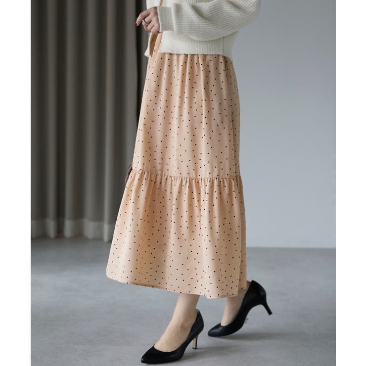 ドット柄ティアードスカート | PREFERIR | 詳細画像8 