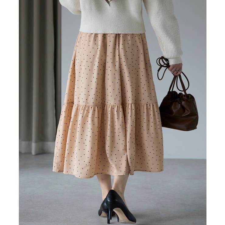 ドット柄ティアードスカート | PREFERIR | 詳細画像9 