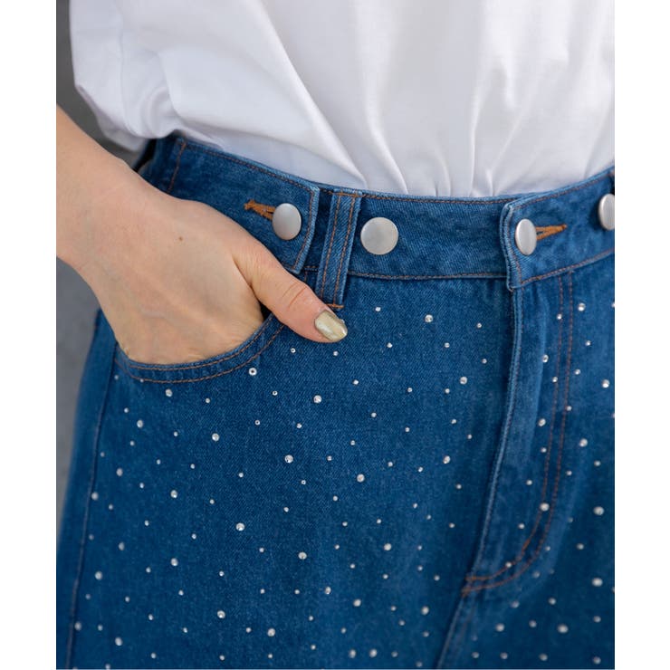 ラインストーン付きデニムパンツ | PREFERIR | 詳細画像13 