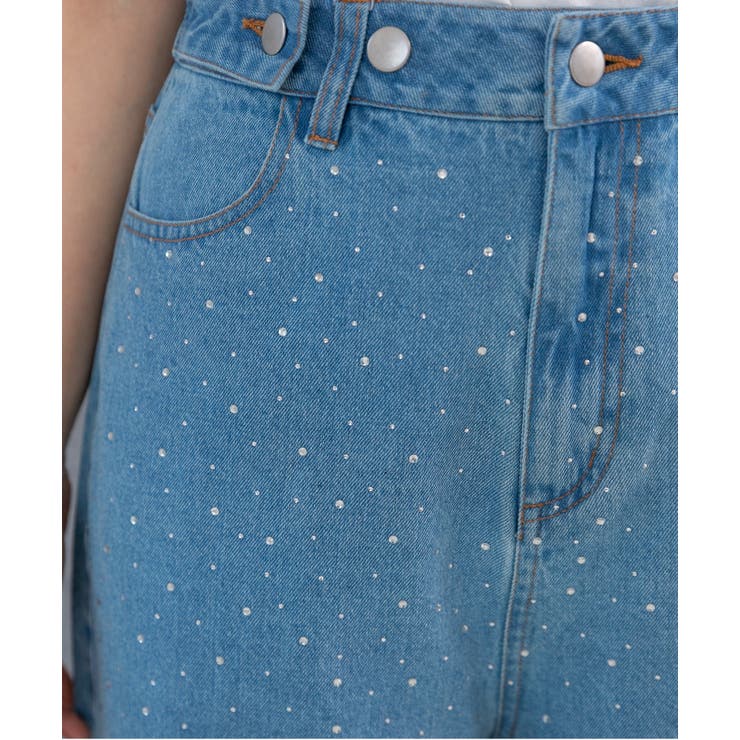 ラインストーン付きデニムパンツ | PREFERIR | 詳細画像15 