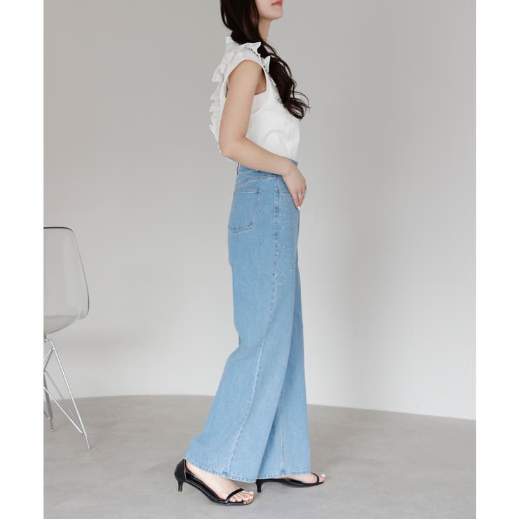 ラインストーン付きデニムパンツ | PREFERIR | 詳細画像17 