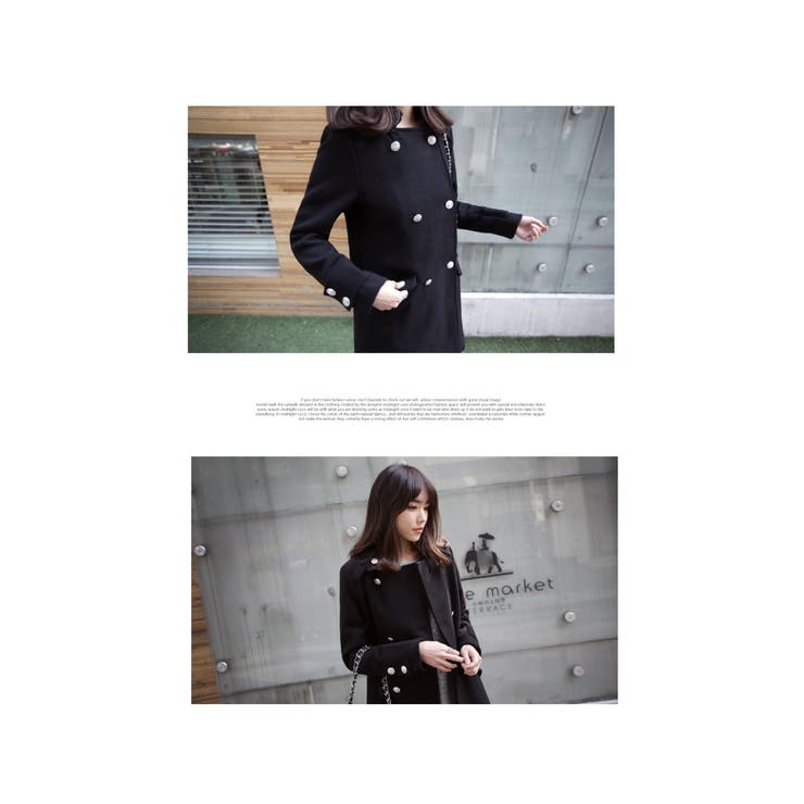 アニエスベーオムagnes b. homme ウールスクエア1Bボタンコート
