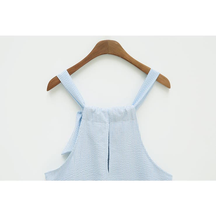 希少　美品　BPN ストライプホルターネックワンピース　フリル　アシメトリー 希少 美品 BPN ストライプホルターネックワンピース フリル