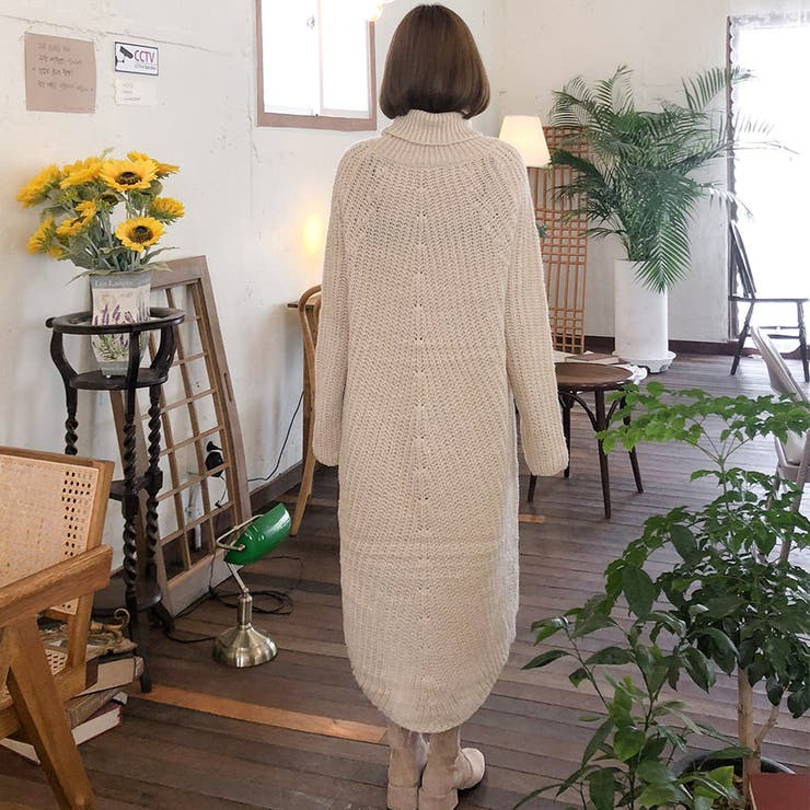 ロング　ニット　ワンピース ローゲージニットロングワンピース ワンピース ニットワンピース[品番