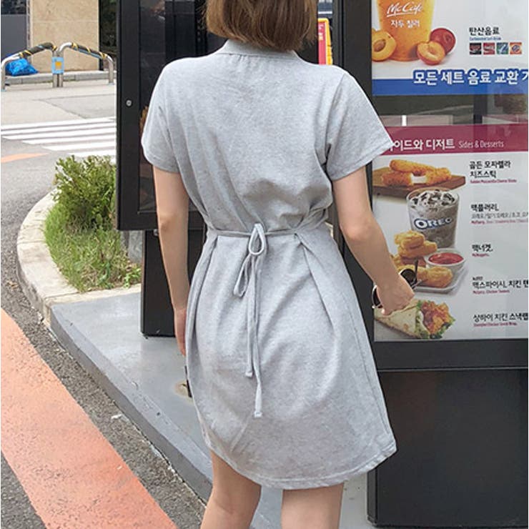 ウエストマーク開襟ワンピース ワンピース ポロシャツ | PREMIUM K | 詳細画像11 