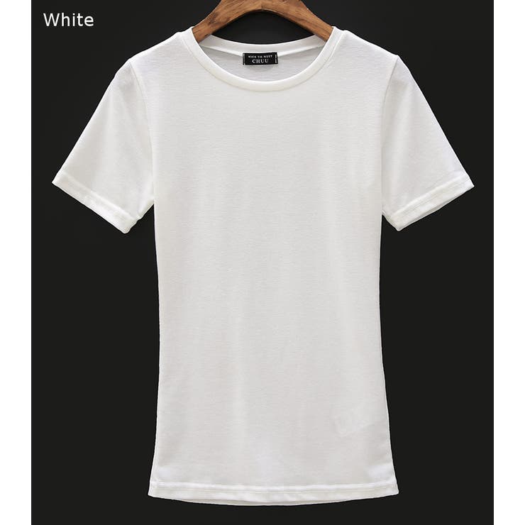 ぴったりスリムベーシックTシャツ スリムフィット タイト[品番