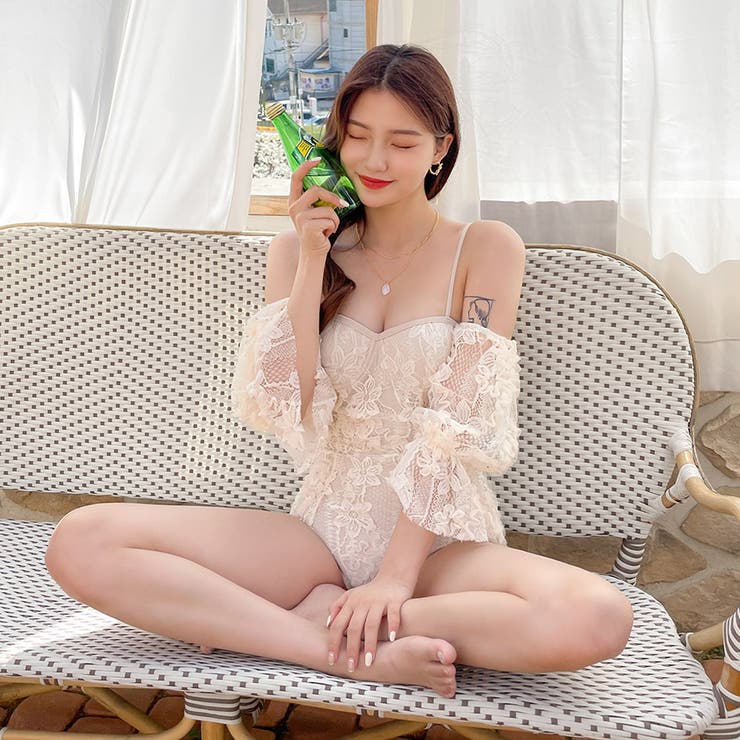 2WAYコルセットレースワンピース 水着 ベルスリーブ | PREMIUM K | 詳細画像8 