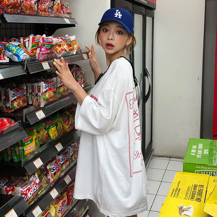 ランドリービッグTシャツ ドロップショルダー お揃い | PREMIUM K | 詳細画像2 