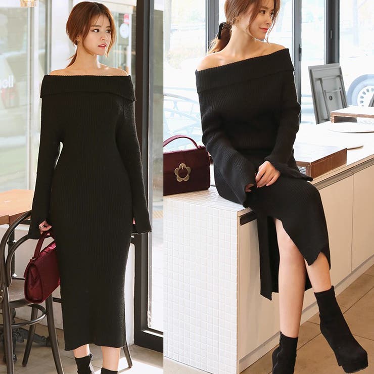 glanny 完売品　オフショルワンピース　Sサイズ　ブラック オフショルダーワンピース（ワンピース）｜Glanny（グランニー